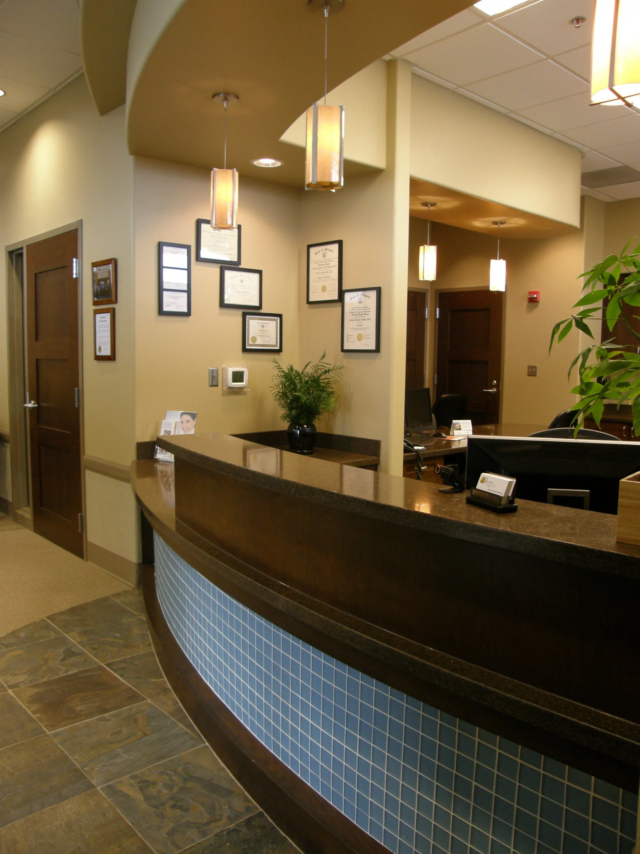 Front desk of office